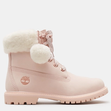 Pink timberlands 2024 with fur